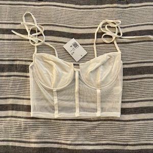 FOREVER21 Mesh Cropped Top